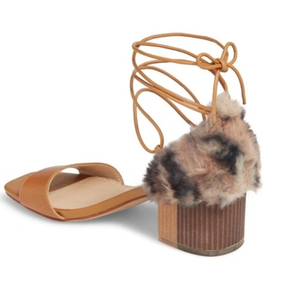 🌺 Kelsi Dagger Brooklyn; NEW “Sam” Leather/Faux Fur Sienna Sandal Sienna; Sz. 8 - Picture 4 of 9